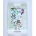 Floral Design Melamine Serving Tray with handle