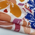 Padrão de folha de poliéster 100% tecido impresso de chiffon