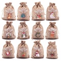 Beg Drawstring Linen Krismas Promosi