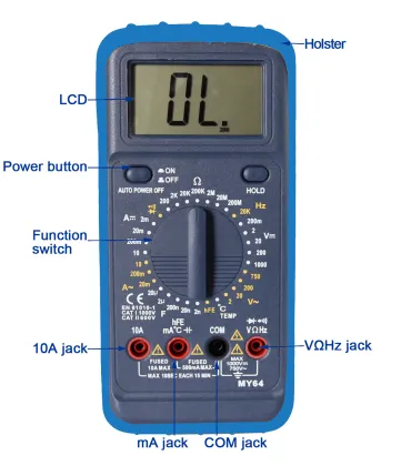 600V Unit Multimeter: German Multimeter Parts and Digital Multimeter Components