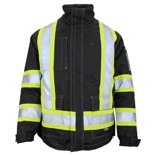 Orange safety work wear reflective parka