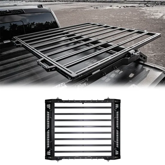 Multifunctional Eois Pickup Aluminum Alloy Bed Rack and Tail Box Expansion for F150 Tundra Ram