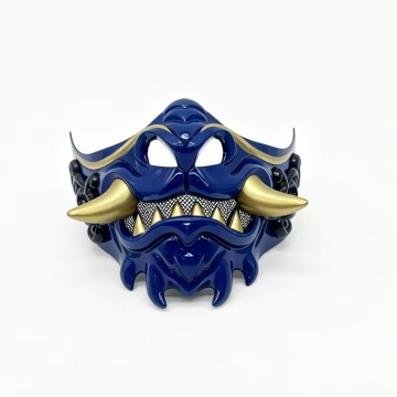 Geschnitzte Hannya Samurai Kostümmaske