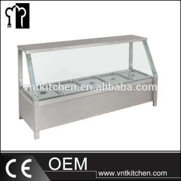 Edelstahlglas Top Bain Marie Show Hülle