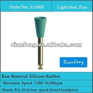 RA shank cup shape fine grit blue color prophylaxis dental silicone mini polisher