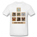 Men Monster Hunter Felyne Palico Game T-Shirts Funny Tops World Elder Dragons Pure Cotton Tees Harajuku TShirt