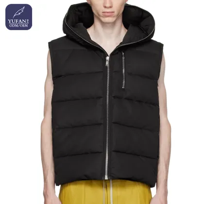 YuFan Custom OEM ODM Black Down Vest
