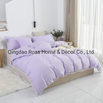 Purple Ruffle Twin Girls Duvet Cover