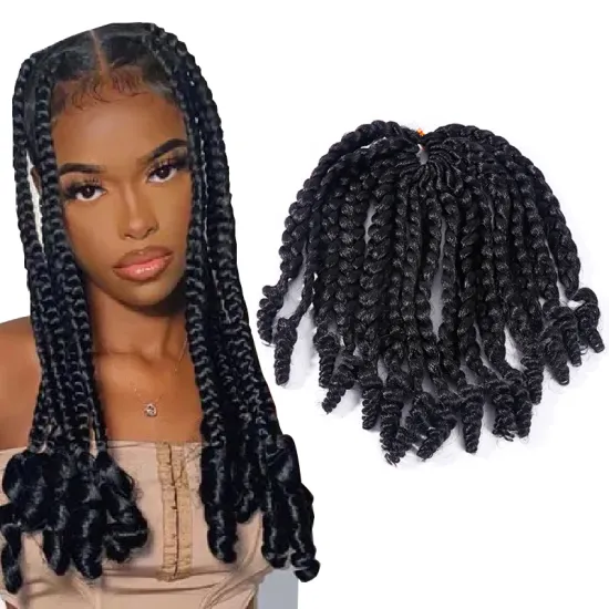 Gray Premium Fiber Goddess Box Braids with Curly Ends: Popular Synthetic Hair Style