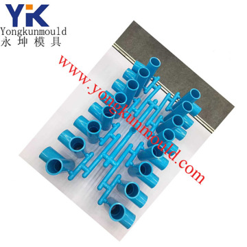 Blue PVC 16-Cavity Tee Plastic Fitting Mould Supplier in Huangyan Taizhou