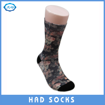 Half-terry Self-design Flower Sublimation Print Lady Sock