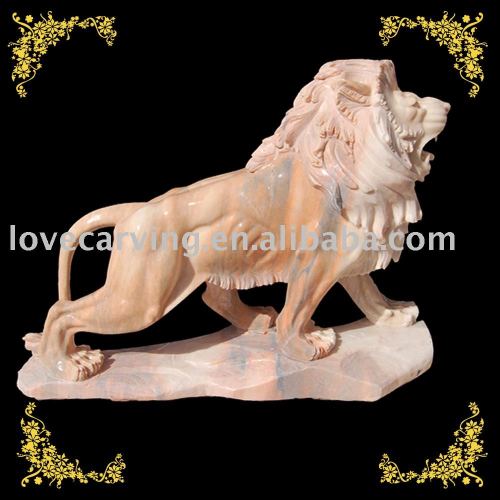 Red Marble big stone lion