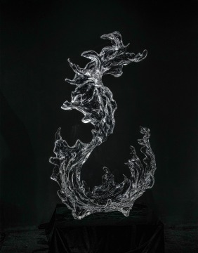 Transparent Water Flow Origin Sequence Crystal