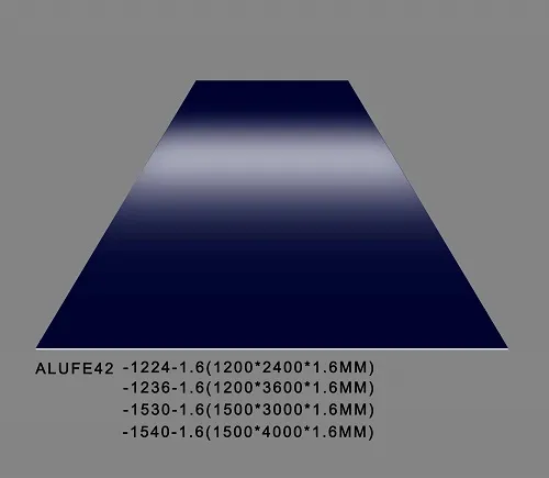 Glossy Navy Blue Aluminum Sheet Plate 1.6mm