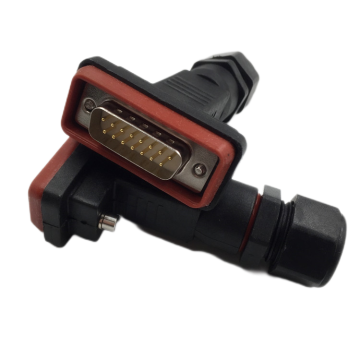 Plastica nera DB15P e D-SUB Casse impermeabili
