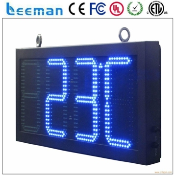 high waterproof led time and temperature sign 4 digits led timer led time and temperature