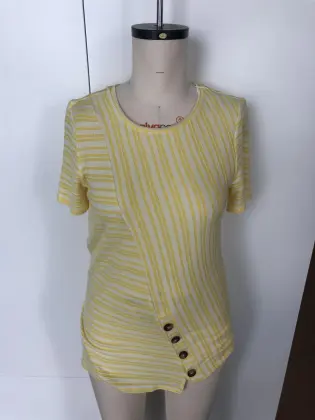 Twill stitching a short-sleeved dress