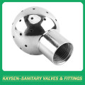 Sanitary Rotary ball semprot Stainless Steel Thread Perempuan