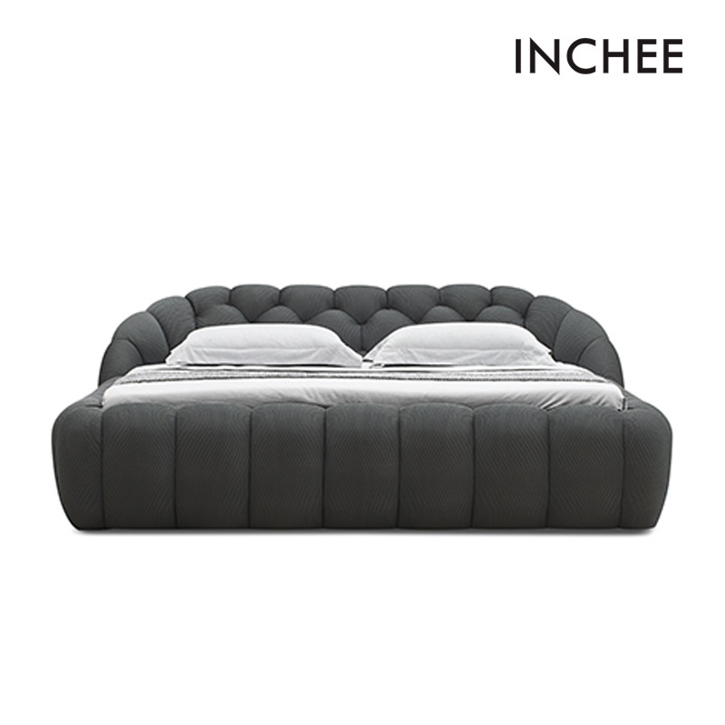 Black Upholstered Soft Contemporary Beds