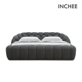 Black Upholstered Soft Contemporary Beds