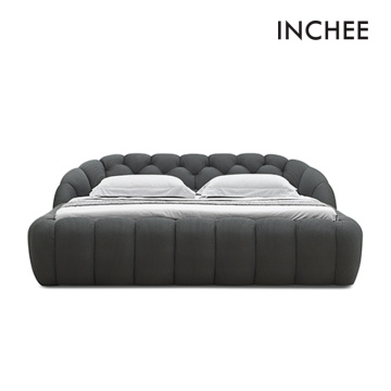 Black Upholstered Soft Contemporary Beds