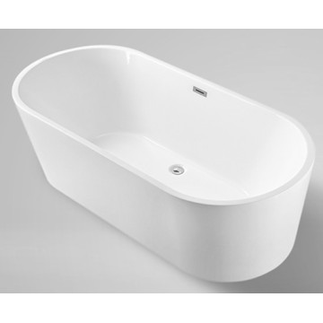 Freestanding Large Standard Indoor Oval Acrylic Bathtub