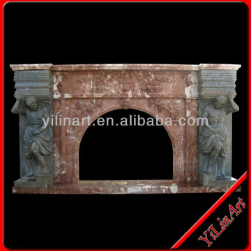 Freestanding Strong Marble Fireplace Mantel Carving YL-B184