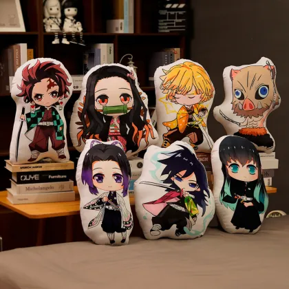 Japanese Cartoon Demon Slayer Plush Pillow
