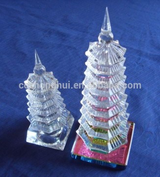 2016 China traditional Leifeng tower shaped crystal building model