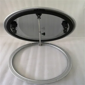 Marine Yacht Aluminum Boat Round Hatch Porthole Window - 6 Sizes Tempered Glass