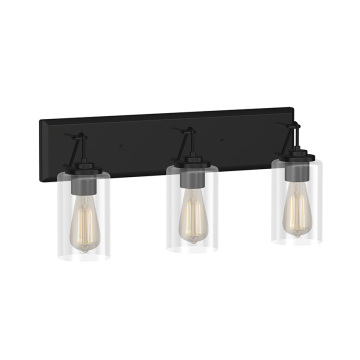 Makeup Vanity Lights Elegent 3-Light Black Bathroom Wall Sconce Vanity Light Factory