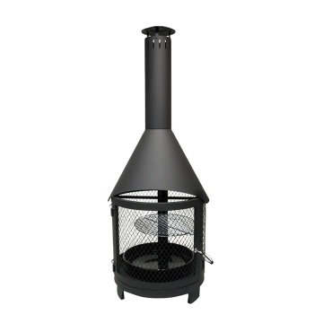 F10 smaller size high round net visible fire indoor / outdoor multi functions metal fire pits with grill