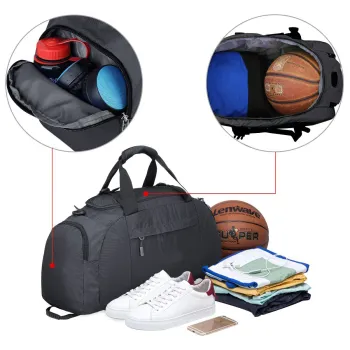 Customized Sports Handbag: Perfect for Soccer, Basketball, and Football Gear Including Shoes Compartment