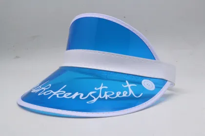 PVC transparent plastic printing sun visor cap