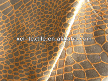 xcl good quality bronzed hot stamping cheap suede sofa fabric