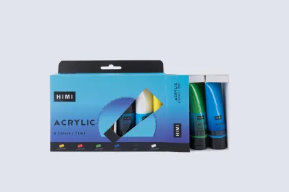 MIYA HIMI Art Painting Cheap Acrylic Paint Artist Tube Set, 75ml/6 Colors