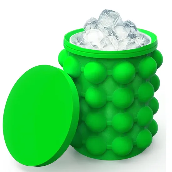 Cylinder Silicone Ice Mold: Convenient and Fast Ice Bucket Cup Mold for Ice Cubes