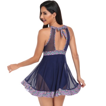 Women's Tummy Control Swimdress with Customizable Color