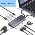 12 In1 Type-C Dual Display/Type C/Card Reader Dock