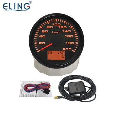 ELING 85mm GPS Speedometer with Odometer, 120KMH/200KM/H, 8 Colors Backlight for Vehicles (Car, Truck) and Boats (Ships, Yachts)