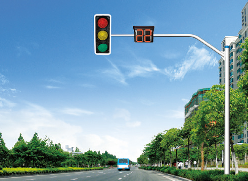 Cone cantilever signal pole