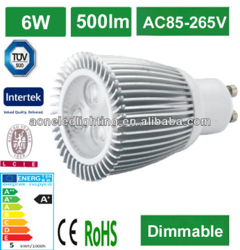 Indoor led spotlight fixtures led 12V car spotlights 6W GU10 high power led spotlight