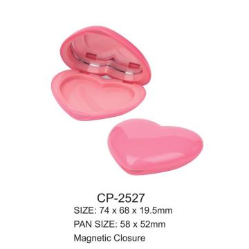 Heart-Shaped Magnetic Closure Plastic Eyeshadow Compact Case