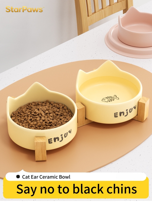 Ceramic Elevated Anti-Slip Pet Bowl