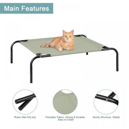 Olive Green Free Standing Polyester Pet Bed