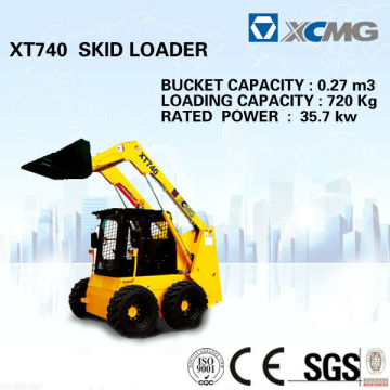 Wheel Skid Steer XT740(Bucket Capacity: 0.27m3, Operating Weight: 720kg) of skid loader