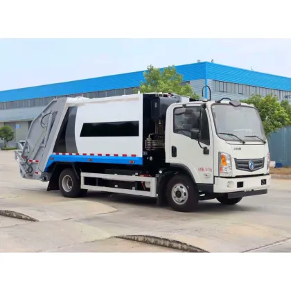Dongfeng Huashen Electric Garbage Truck: 6-Square Meter Compressed Collection and Transfer