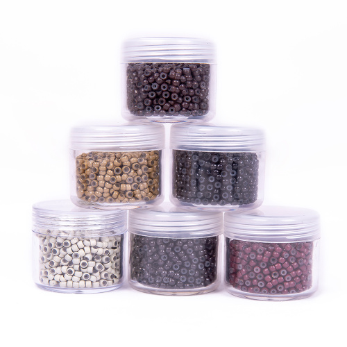 1000pcs/box Hair Extensions Links Micro Beads Silicone Lined Aluminum Micro Rings For Hair Extensions