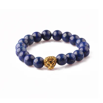 2019 natural gemstone bracelet jewelry Lapis lazuli  lion bracelet