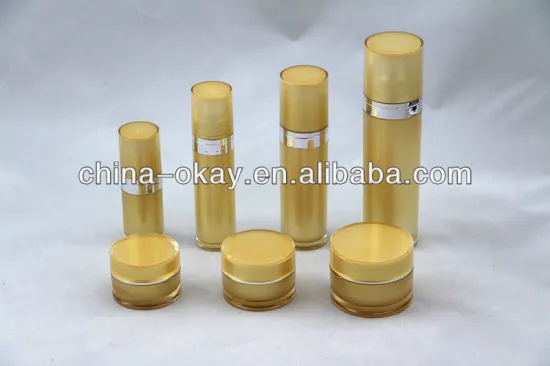 cream jar and serum bottle cosmetic packaging